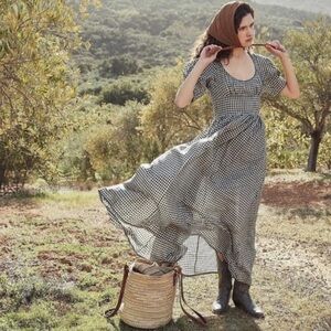 VGUC Doen Kennedy Dress in Black and White Gingham Size Small